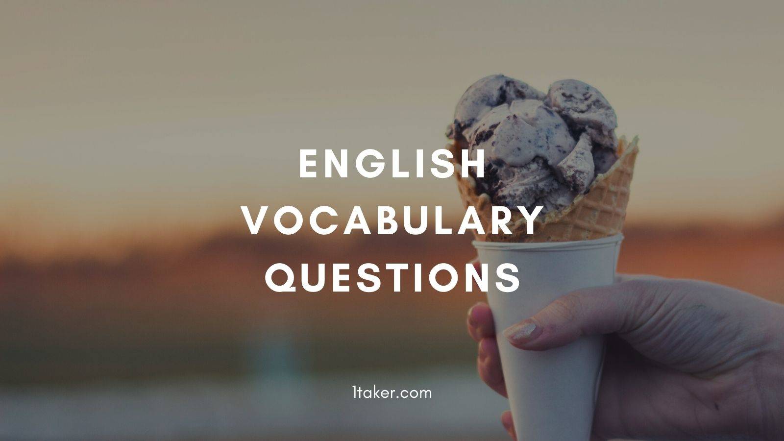 english vocabulary sample questions